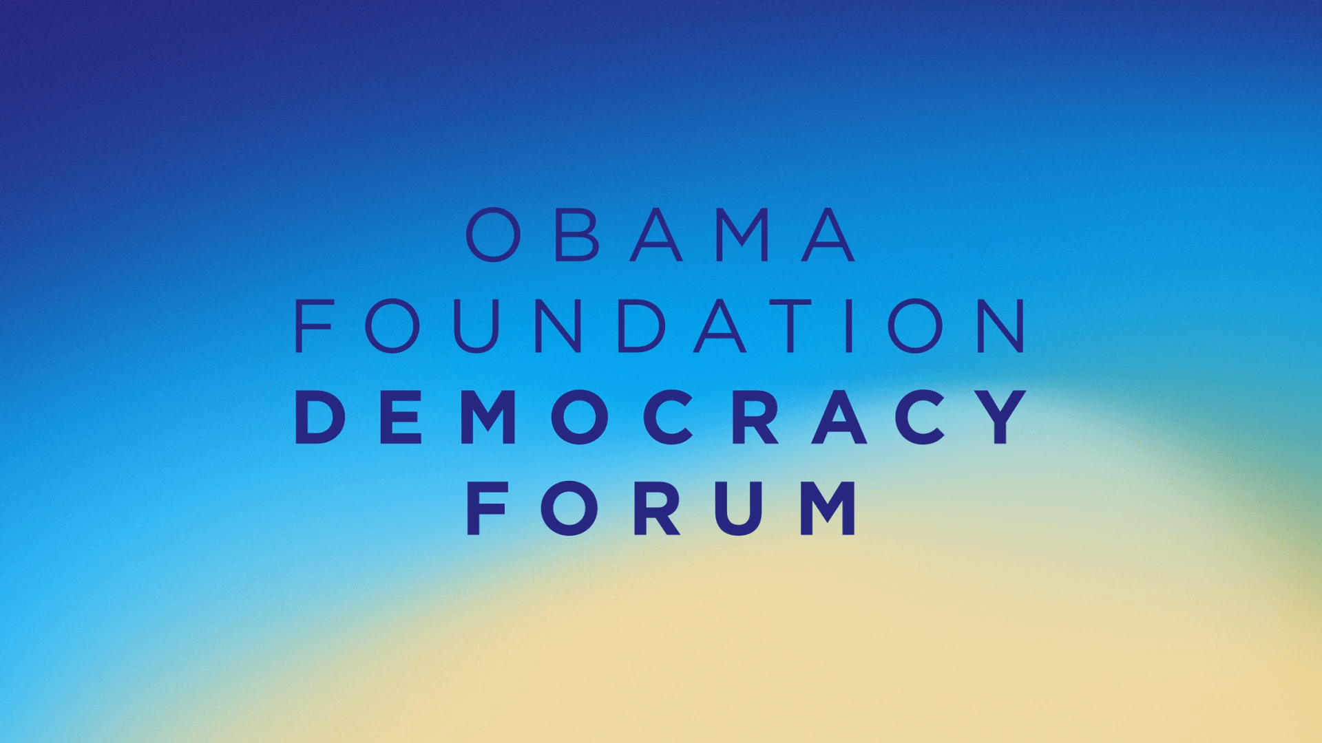 Obama Foundation Democracy Forum